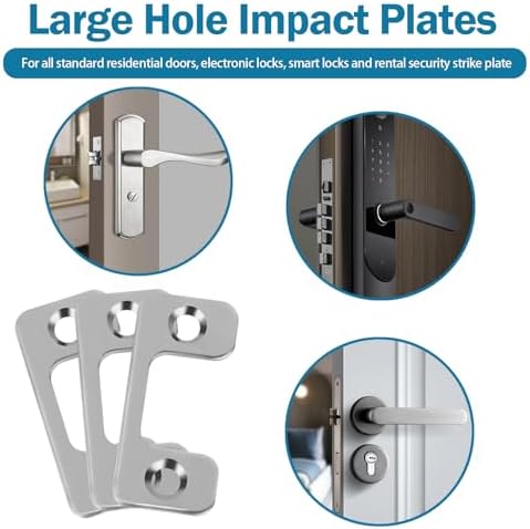 JIOTAR Adjustable Deadbolt Strike Plate with Large Hole