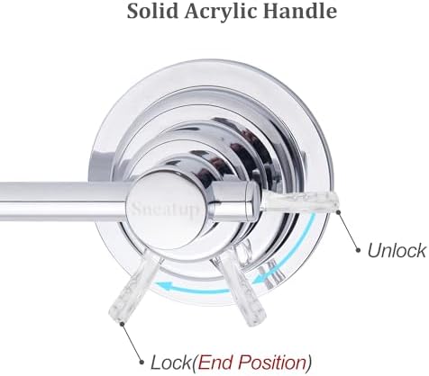 Suction Cup Extendable 17-29 Stainless Steel Towel Bar Chrome Plating