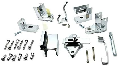 Waterproof Partition Door Hinges for Outswing Toilets Durable Chrome-Zinc Door Swing Set