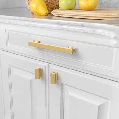 10-Pack Gold Brushed Cabinet Pull Set