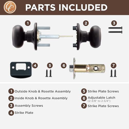 Elegant Black Door Knobs Set