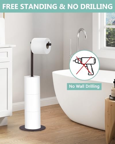 Toilet Paper Holder Space Saving Durable
