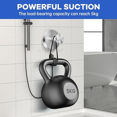No-Drill Suction Cup Hooks for Bathroom Storage