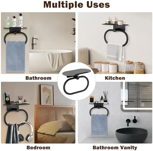 Matte Black 304 Stainless Steel Towel Hanger for Bathrooms kitchens