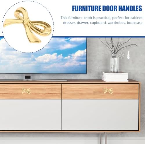 Housotel Brass Drawer Knobs - Gold Bow Design