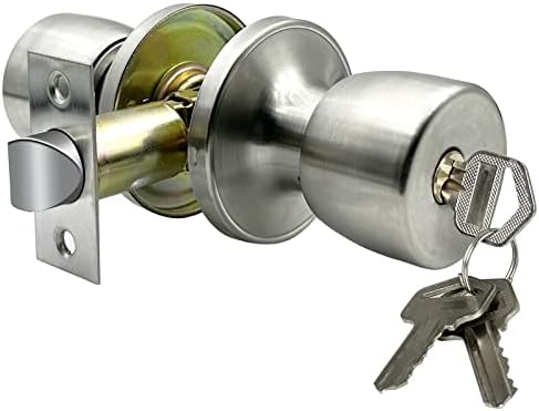 Adjustable Touch-Lock Door Knob with 3 Keys for Home