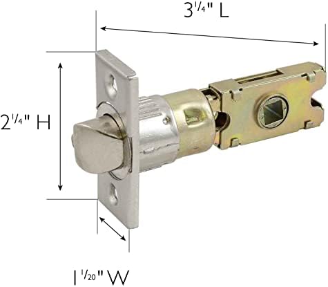 Design House 6-Way Replacement Square Spindle Entry Door Latch SATIN Nickel with 5-Year Warranty