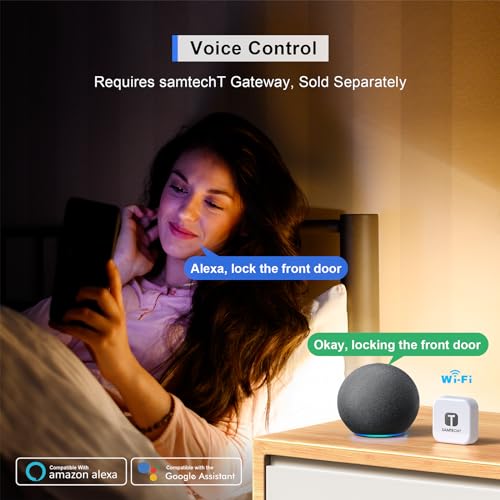 Smart Lock Fingerprint Entry Keypad Secure Easy Door Entry Google Assistant Alexa Compatible