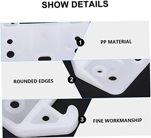 Jojofuny 100pcs White Drawer Track Guide Kit for Cabinet Hardware