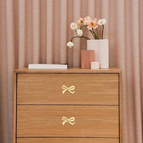 Housotel Brass Drawer Knobs - Gold Bow Design