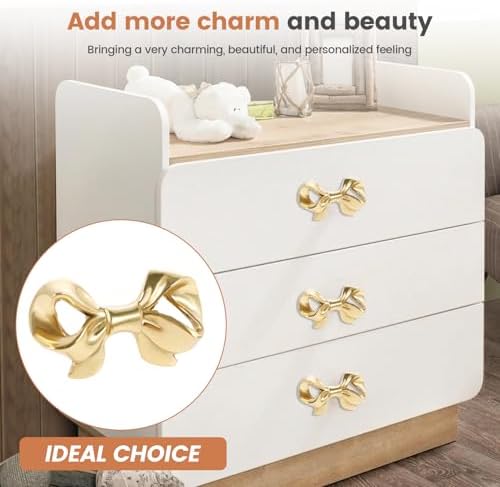 4-Piece Solid Gold Brass Drawer Knobs