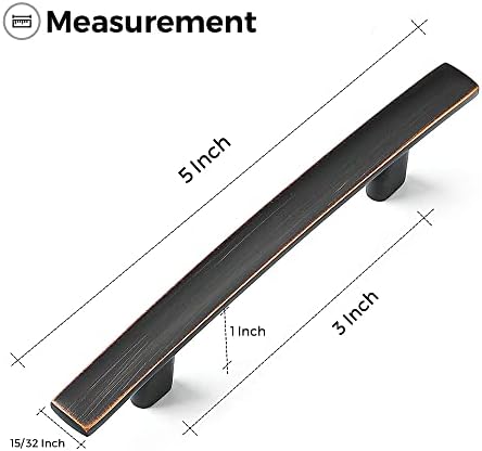 Ravinte 25-Piece Curved Cabinet Handles Oil-Rubbed Bronze