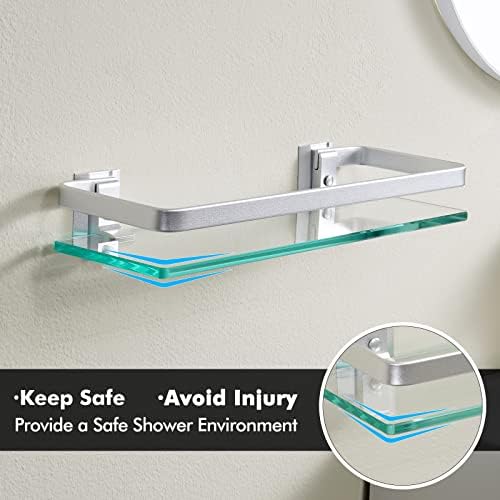 KES Tempered Glass Shelves - Space-Saving Sturdy for Bath Kitchen