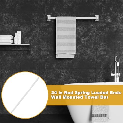 Tidy Elegant 24 Wall-Mounted Towel Bar for Bathroom Kitchen