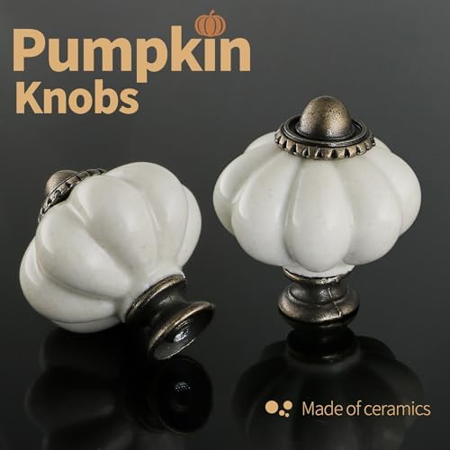 Antique White Ceramic Knobs 12 Pack Retro Pulls for Your Home
