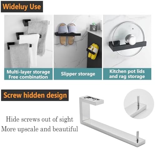 Modern stainless steel towel holder