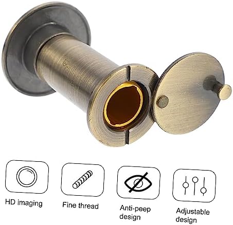Angoily Door Peephole Alarm Chime Door Lock Sensor with 360-Degree Privacy Backup Camera