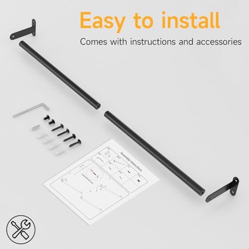 MKO 24-Inch Stainless Steel Towel Bar for Bathroom Wall