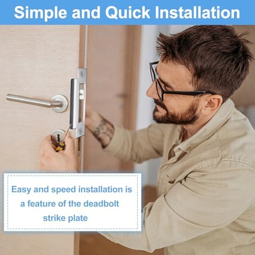 3Pcs Door Strike Plate Set