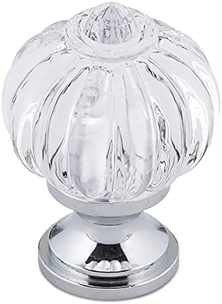 Richelieu Clear and Chrome Eclectic Cabinet Knob