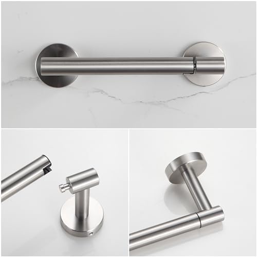 BVL Stainless Steel Toilet Paper Holder Brushed Nickel 304 Large Mega Roll