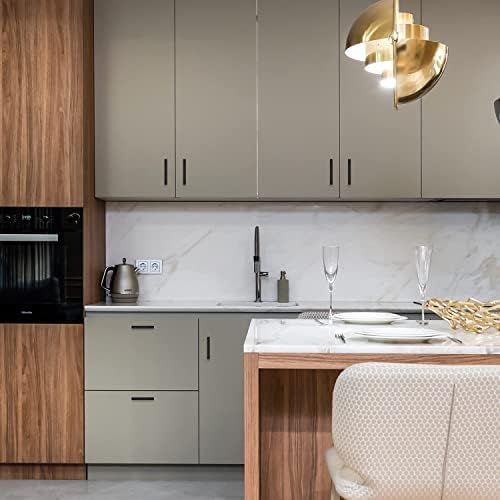 Ravinte 5-Inch Square Kitchen cabinet pulls Matte Black