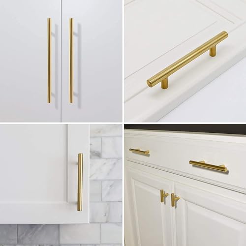 Haliwu 30-Pack Gold Cabinet Pulls with Brass Finish for Modern Home Decor