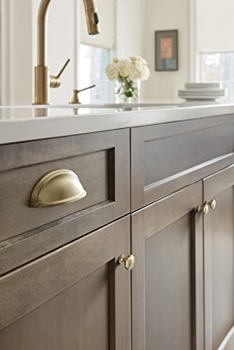 Amerock Golden Champagne Knob - Durable Kitchen Bathroom Cabinet knob with Mounting Hardware