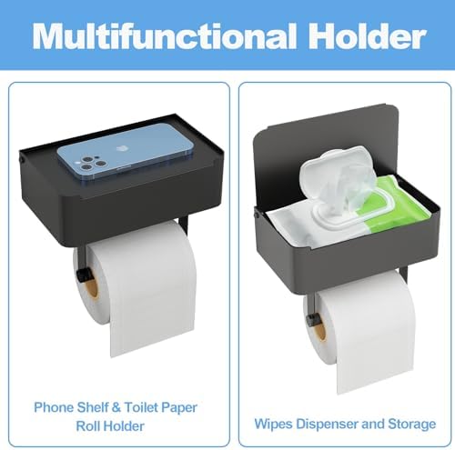 JUYSON Flushable Wipes Holder Stainless Steel Matte Black