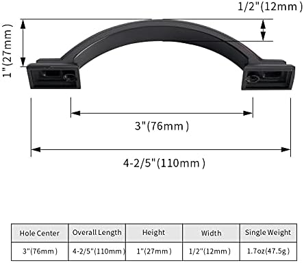 AOOTOCH 10 Pack 3 Inch Cabinet Pulls Oil Rubbed Bronze Handles Drawer Pulls for Kitchen Cabinet Cupboard