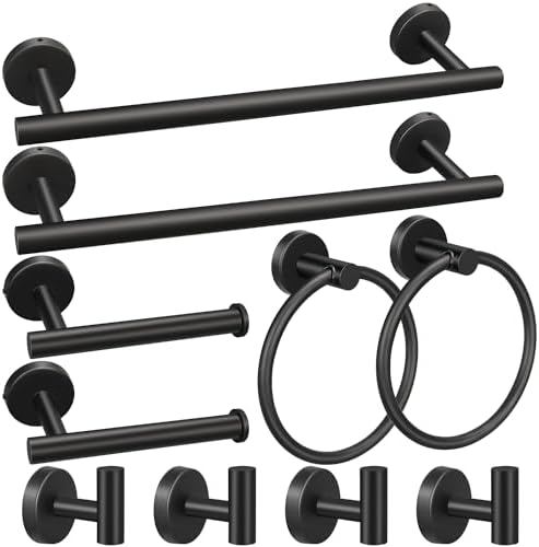 10-Piece Bathroom Hardware Set Modern Storage Solutions