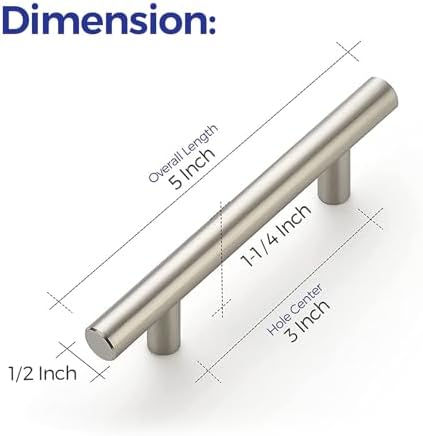 Ravinte 30-Piece 5-inch Cabinet_pulls Brushed_Nickel Stainless_Steel - 365-Day Evaluation Promise