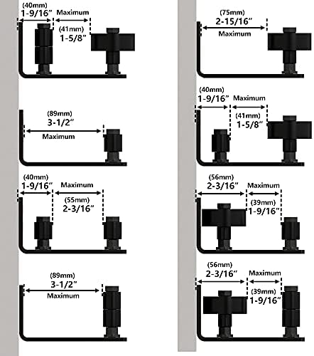 SKYSEN 2PK Barn Door Floor Guide Wall Mount Stay Roller