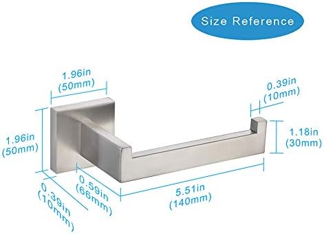 TASTOS Stainless Steel Toilet Paper Holder Wall-Mounted Silver