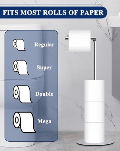 Housen Solutions - Chrome Toilet Paper Holder Stand