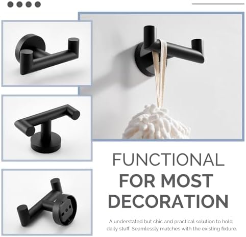 Angle Simple Double Towel Hook Stainless Steel Bathroom Towel Holder