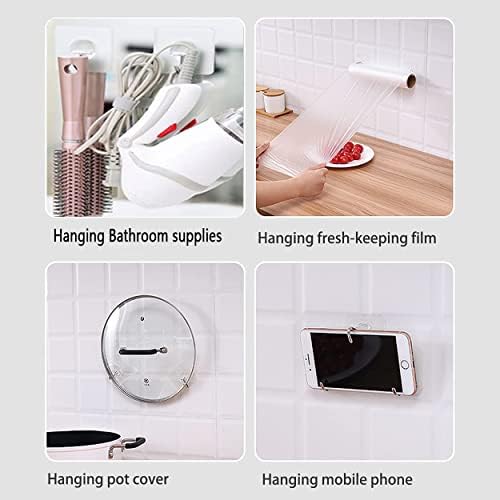 Line Adhesive Hooks Kitchen Wall 24-Piece 33LB Max