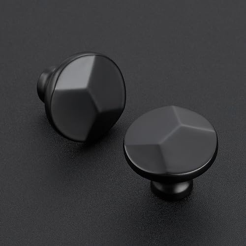 Ravinte 25-Piece Matte Black Round Cabinet Knobs