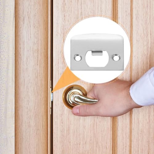 DOITOOL 10-Piece Door Strike Plate Set Stainless Steel Deadbolt Covers