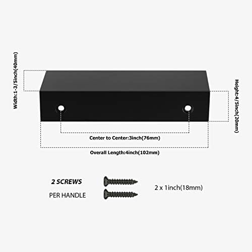 High-Quality 10-Pack Black Cabinet Pulls for Kitchen Bathroom Fixtures