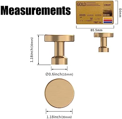 Amerdeco 10 Pack Champagne Bronze Kitchen Cabinet Knobs