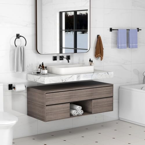 10-Piece Bathroom Accessory Set with 24 Towel Bar More