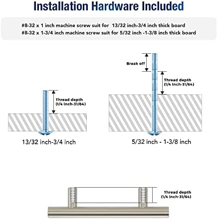 JOY DECOR 30-Pack 5-Inch Cabinet Pulls with 3Inch Hole Center Stainless Steel Kitchen Cabinet Handles