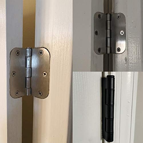 30-Piece Black Door Hinges with 58 Radius