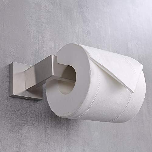TASTOS Stainless Steel Toilet Paper Holder Wall-Mounted Silver