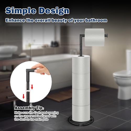 NearMoon Bath Toilet Paper Holder Stand - Modern Rust-Resistant