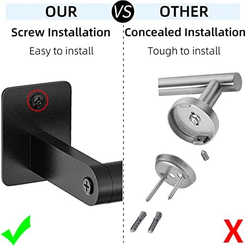 Heavy Duty Bathroom Towel Bar 24-Inch Matte Black Towel Holder for Home Decor