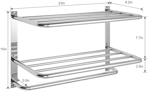 Rust-Proof 3-Tier Towel Rack for Bathroom Smooth Finish Easy to Install and Use
