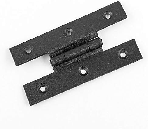 Rust-Resistant Black Wrought-Iron Letter Hinges