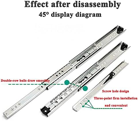 Durable 120Kg Capacity Lock Slide Rail for Cabinets